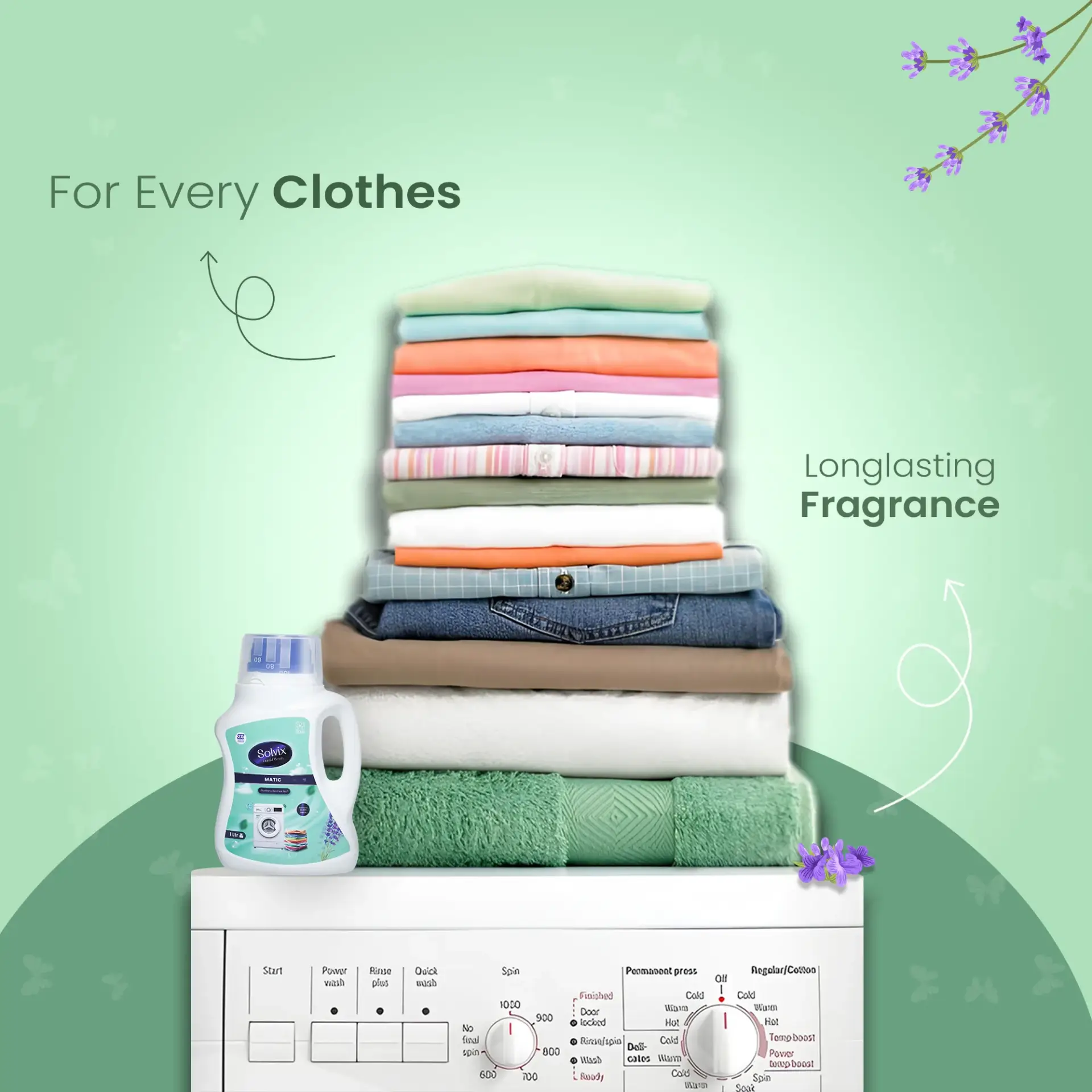 Solvix Matic Liquid Detergent,1 Litre, Keeps Clothes Fresh and remove tough stain - Image 5