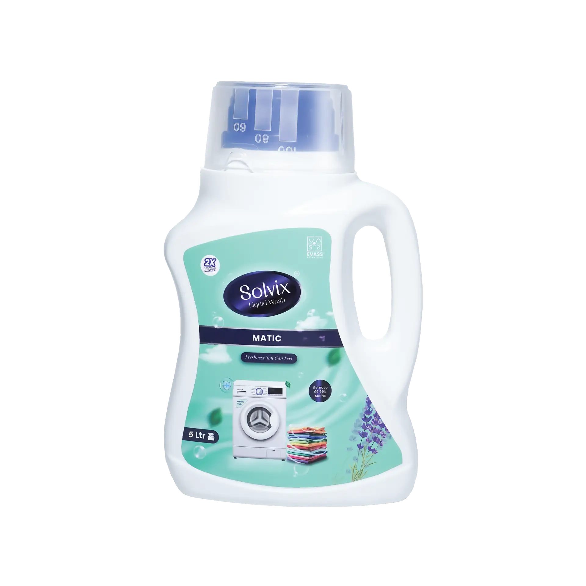 Solvix 5L Liquid Detergent Matic Top and Front Load Fresh Liquid Detergent