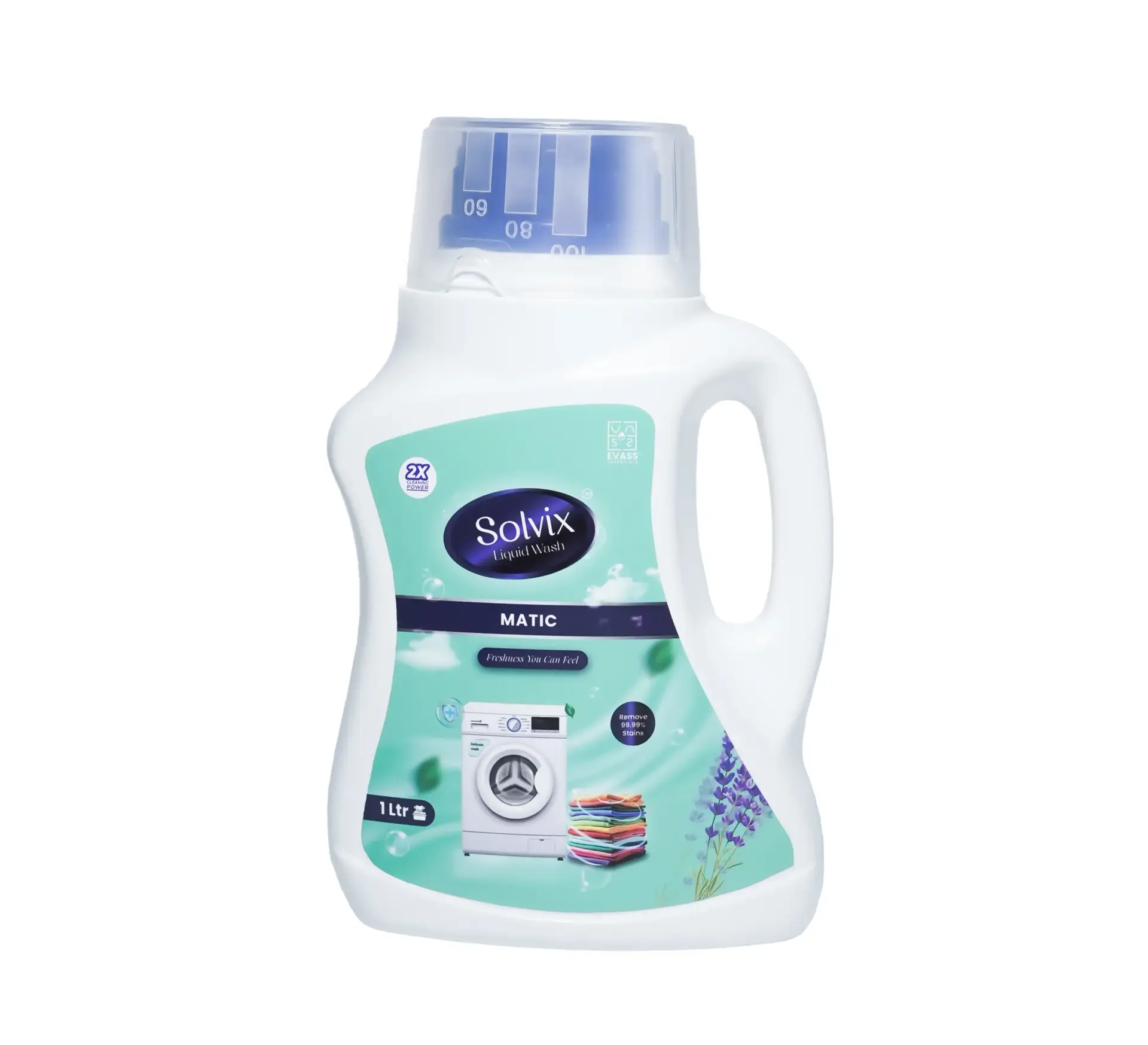 Solvix Matic Liquid Detergent,1 Litre, Keeps Clothes Fresh and remove tough stain